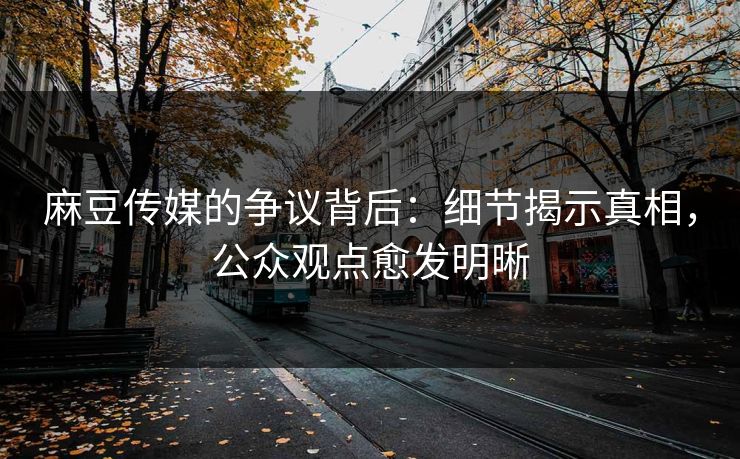 麻豆传媒的争议背后：细节揭示真相，公众观点愈发明晰